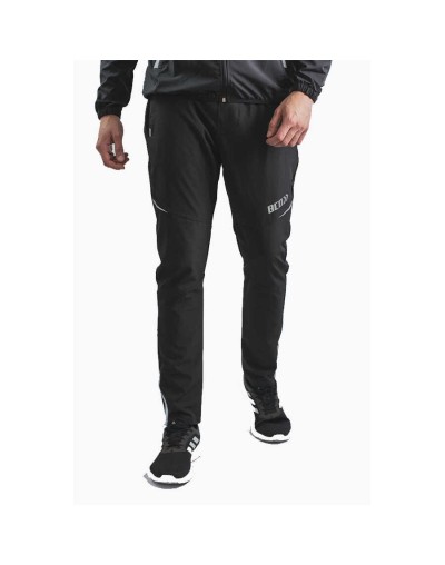 Pantalón deportivo cortavientos hombre multideporte negro