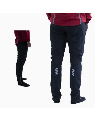 Pantalón deportivo cortavientos hombre multideporte negro