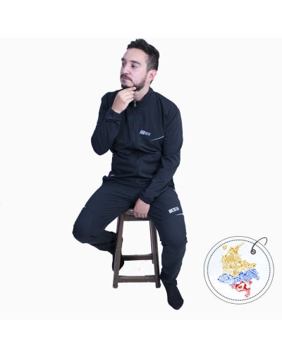 Pantalón deportivo cortavientos hombre multideporte negro