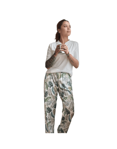 Pijama estampada mujer  passiflora
