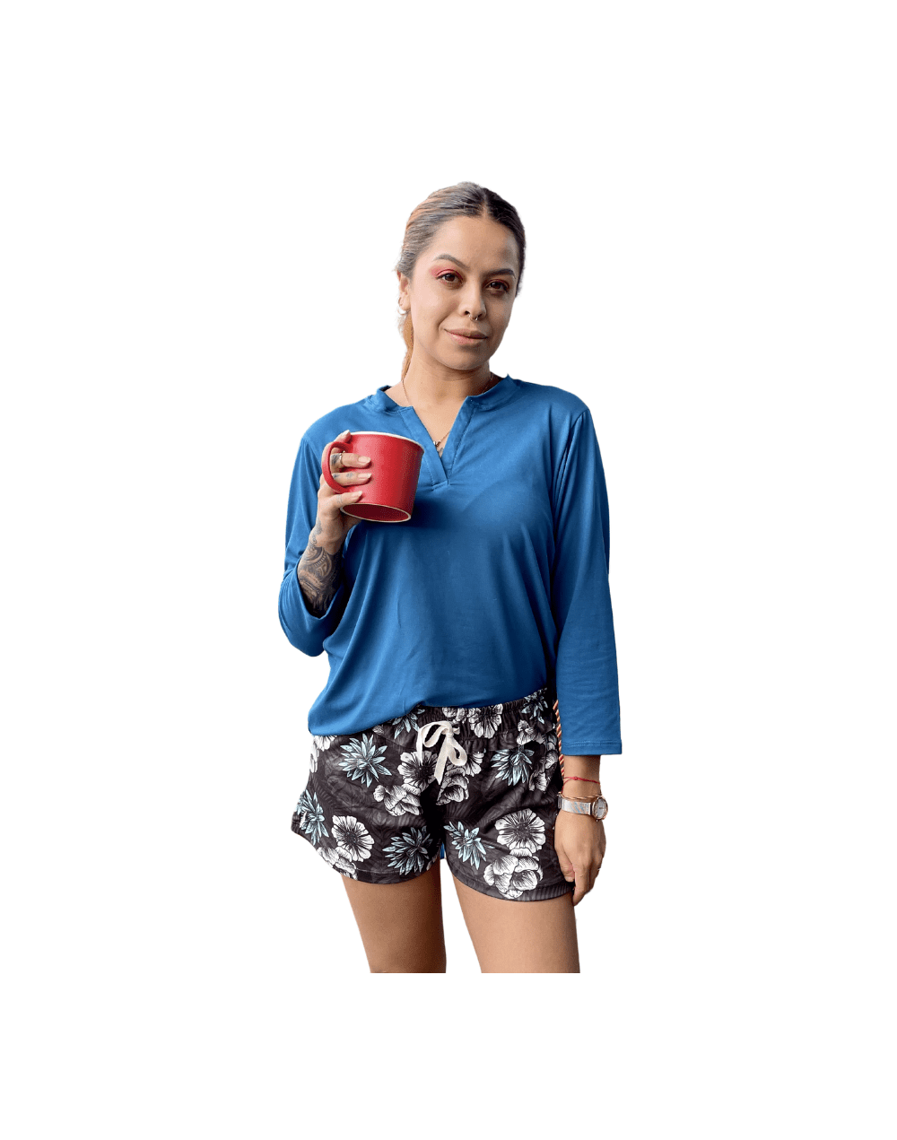 Pijama estampada mujer  heliconia