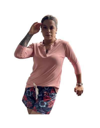 Pijama estampada mujer  clavel