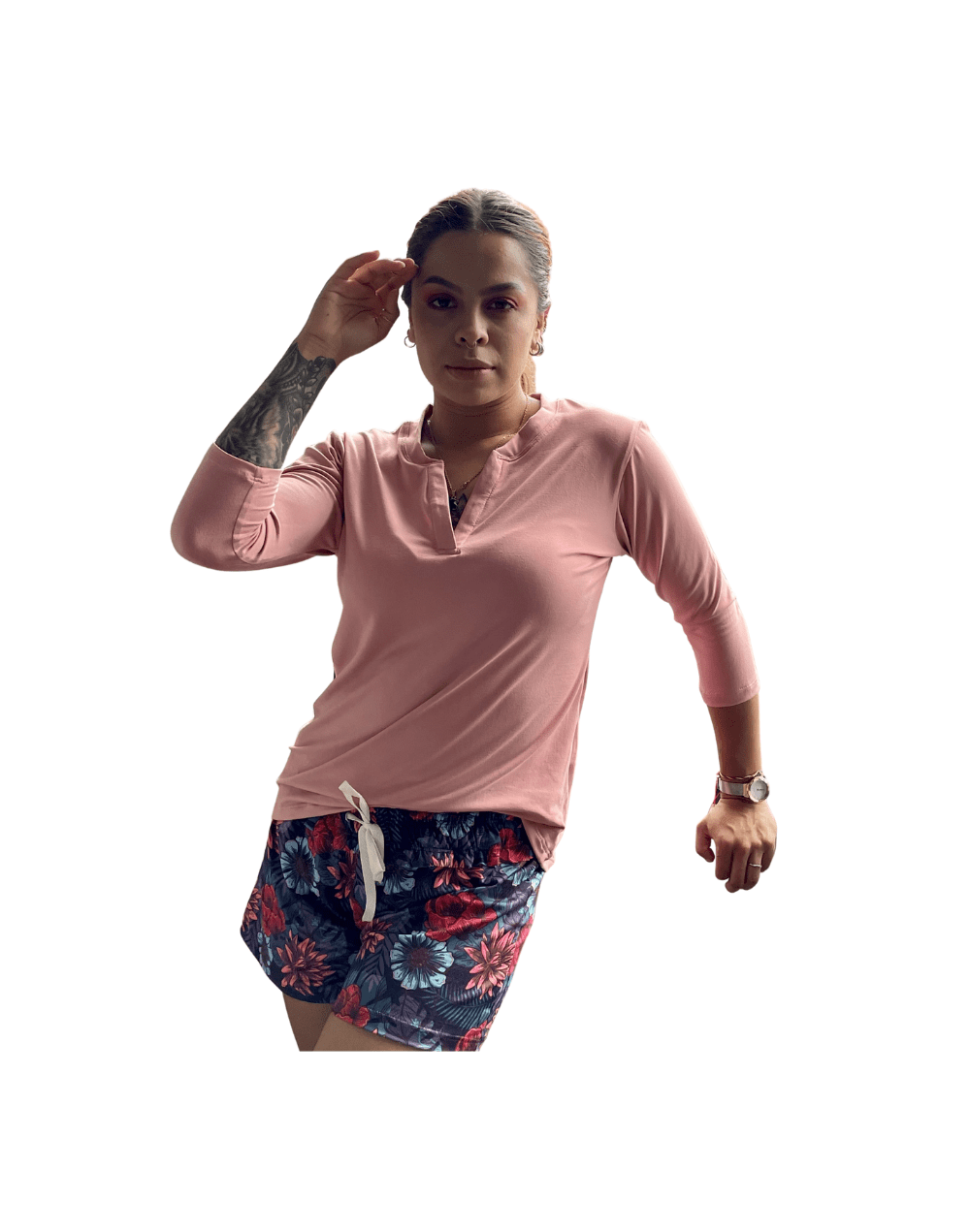 Pijama estampada mujer  clavel