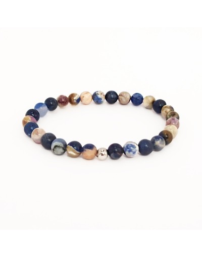 Pulsera sodalita elástica por tallas