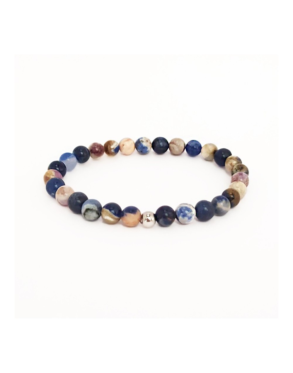 Pulsera sodalita elástica por tallas