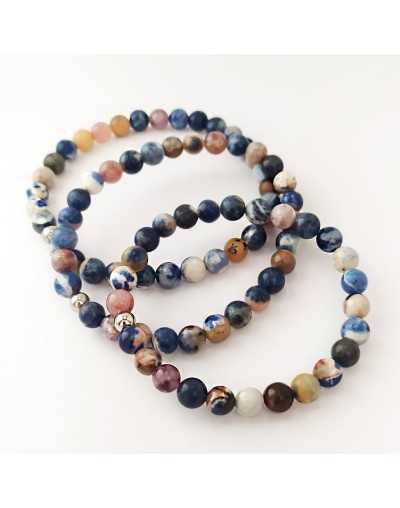 Pulsera sodalita elástica por tallas