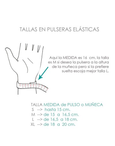 Pulsera sodalita elástica por tallas