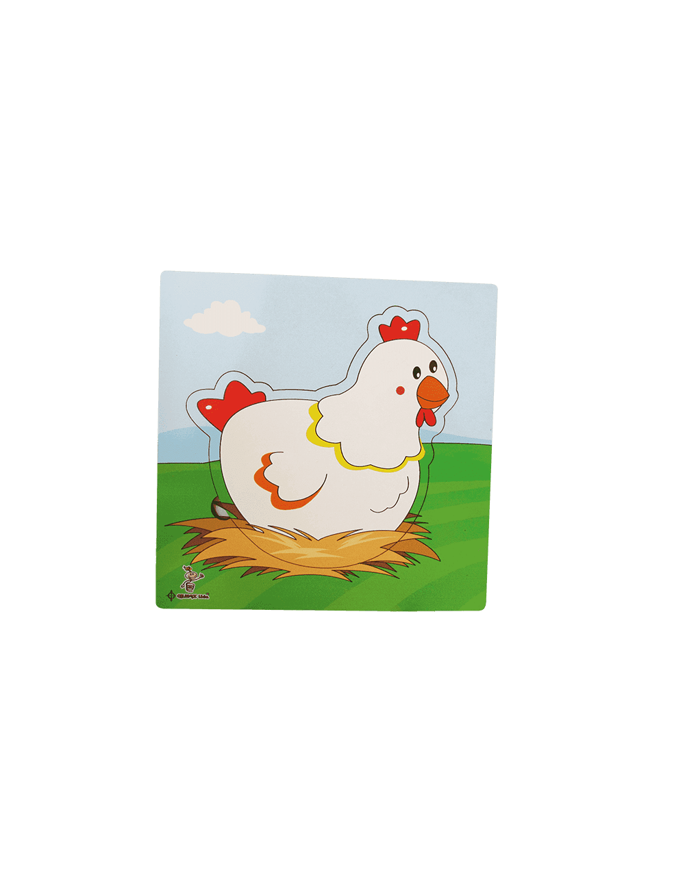 Rompecabezas en capas de la gallina