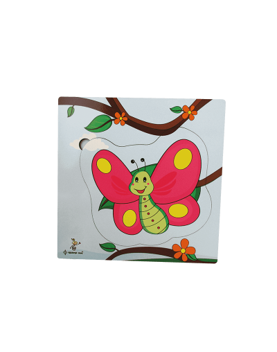 Rompecabezas en capas de la mariposa