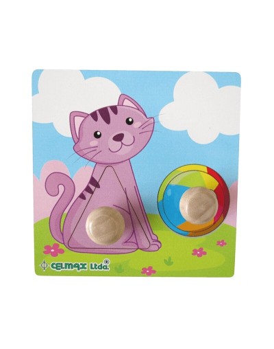 Mini encajable de botón el gato