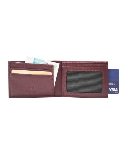 Billetera Slim visor Vinotinto