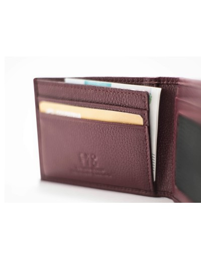 Billetera Slim visor Vinotinto
