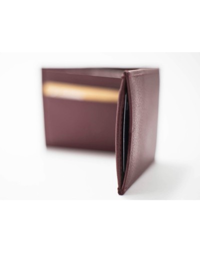 Billetera Slim visor Vinotinto