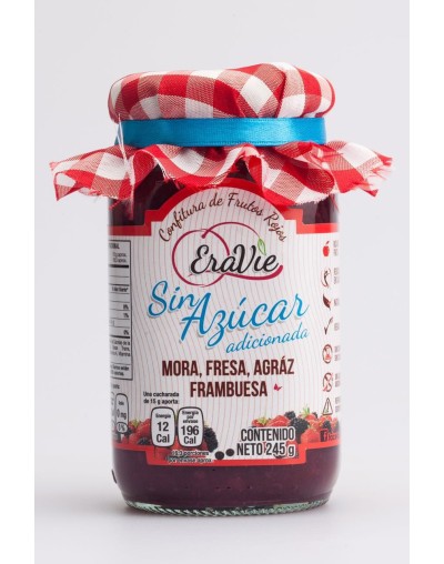 Confitura de Frutos Rojos SIN AZÚCAR  245 Gramos