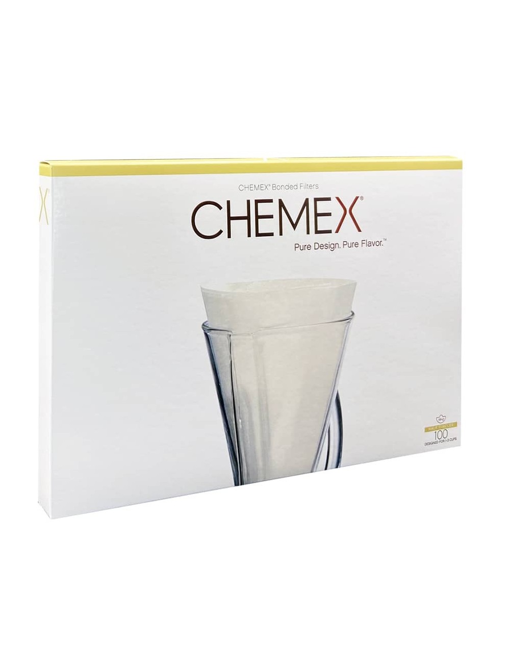 Filtros Chemex 3 Tazas Semicírculos 100 unidades