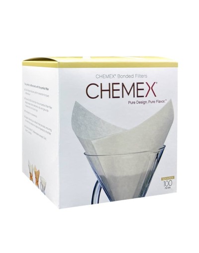 Filtros Chemex 6 Tazas Cuadrados 100 unidades