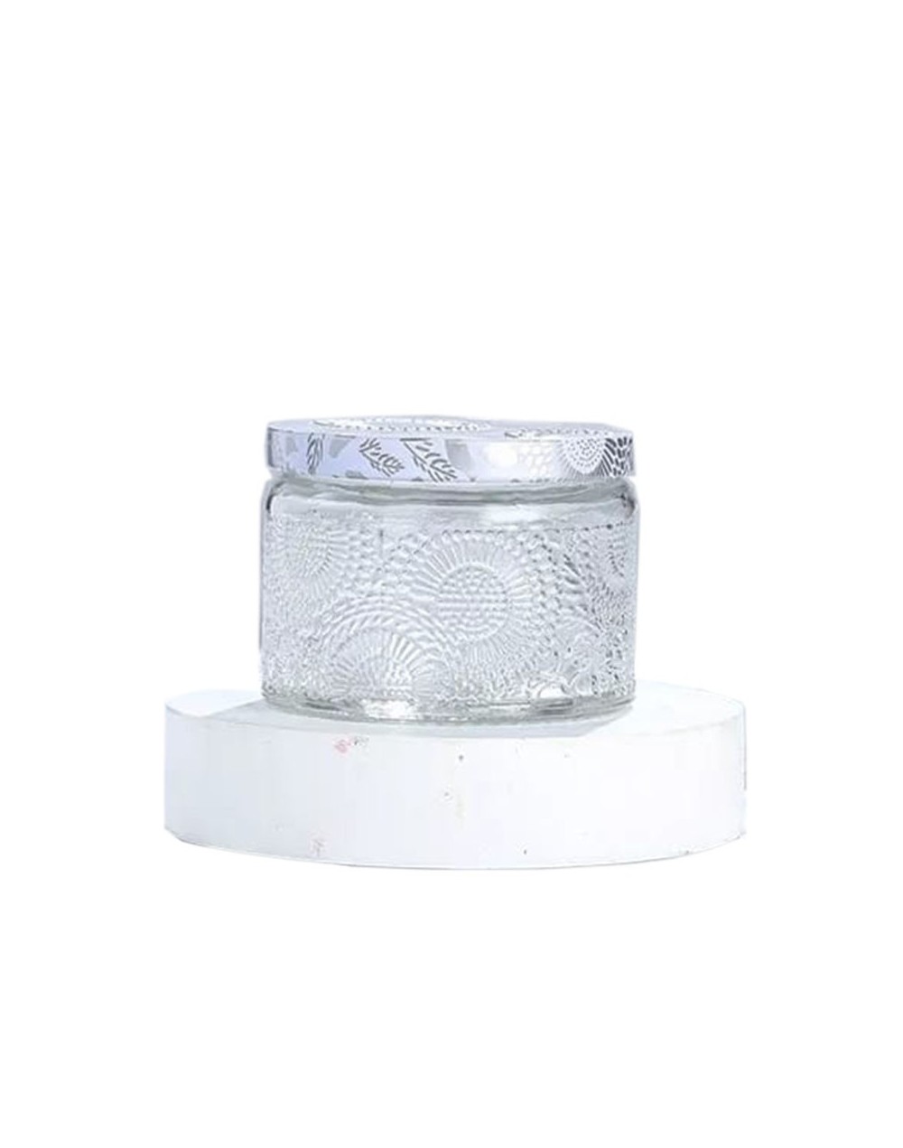 Envase vidrio 100 gr relieve tapa aluminio x 5 ud