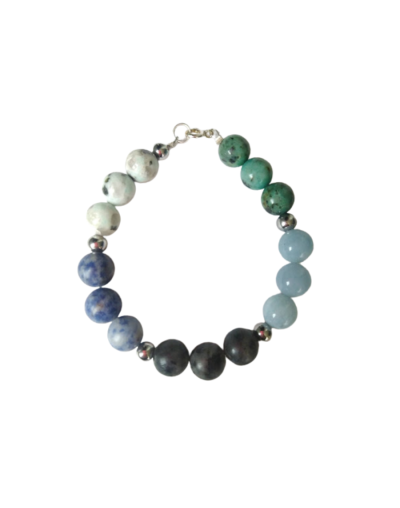 Aguamarina pulsera de la comunicación