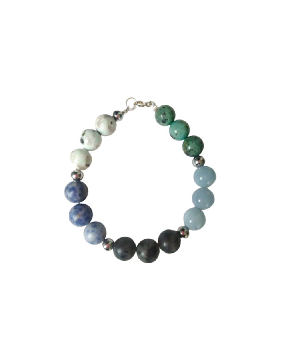 Aguamarina pulsera de la comunicación