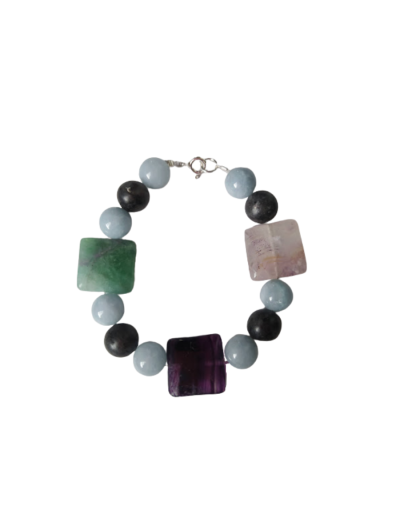 Aguamarina pulsera de la comunicación