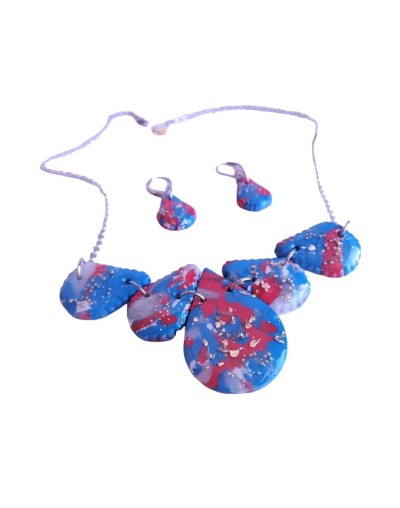 Collar aglomerado azul 