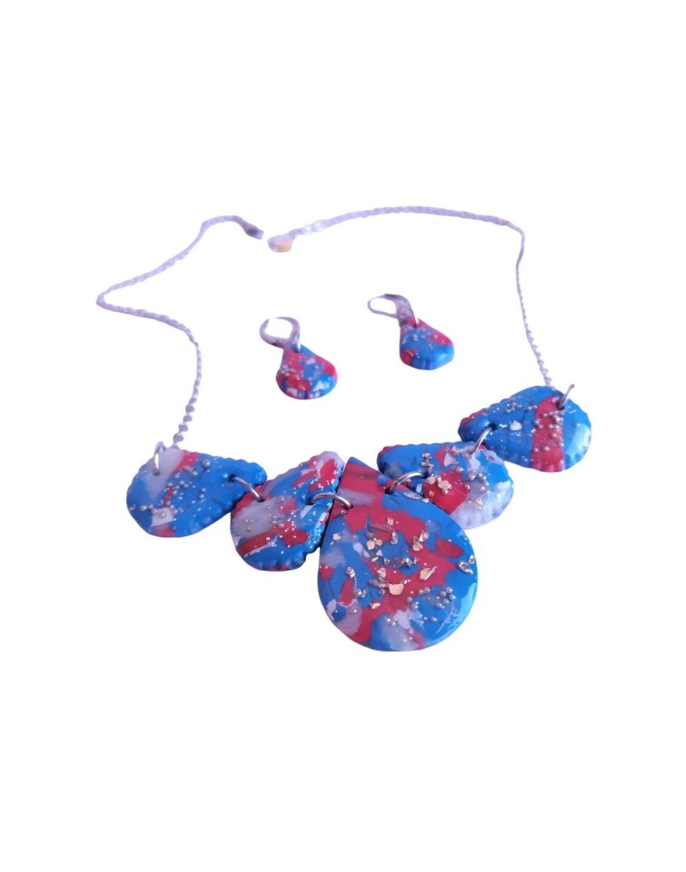 Collar aglomerado azul 