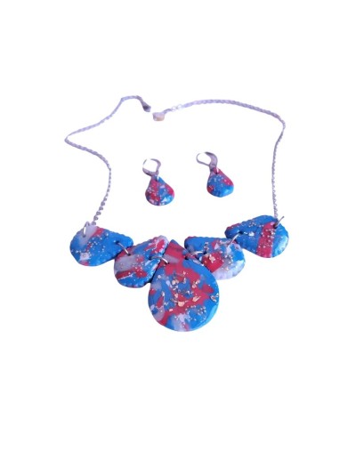Collar aglomerado azul 