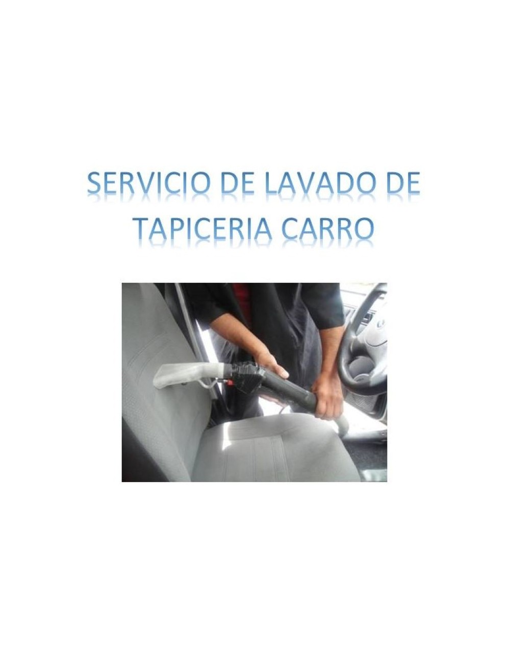 Servicio de lavado de tapicería carros