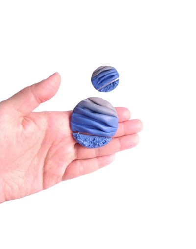 Topos morrocota grandes azul oscuro
