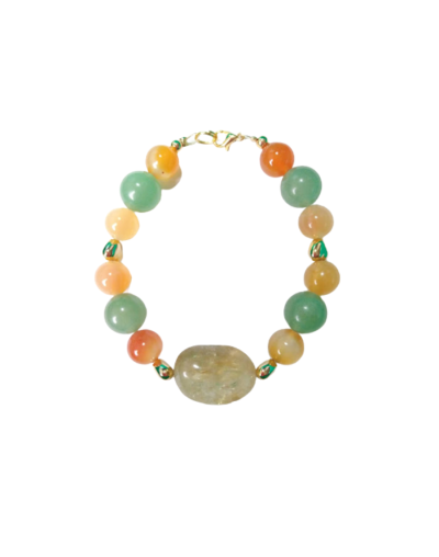 Pulsera de cornalina y aventurina