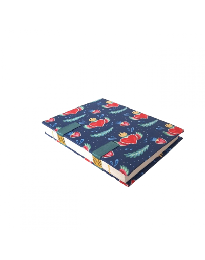 Libreta copta con tapa en tela pequeña