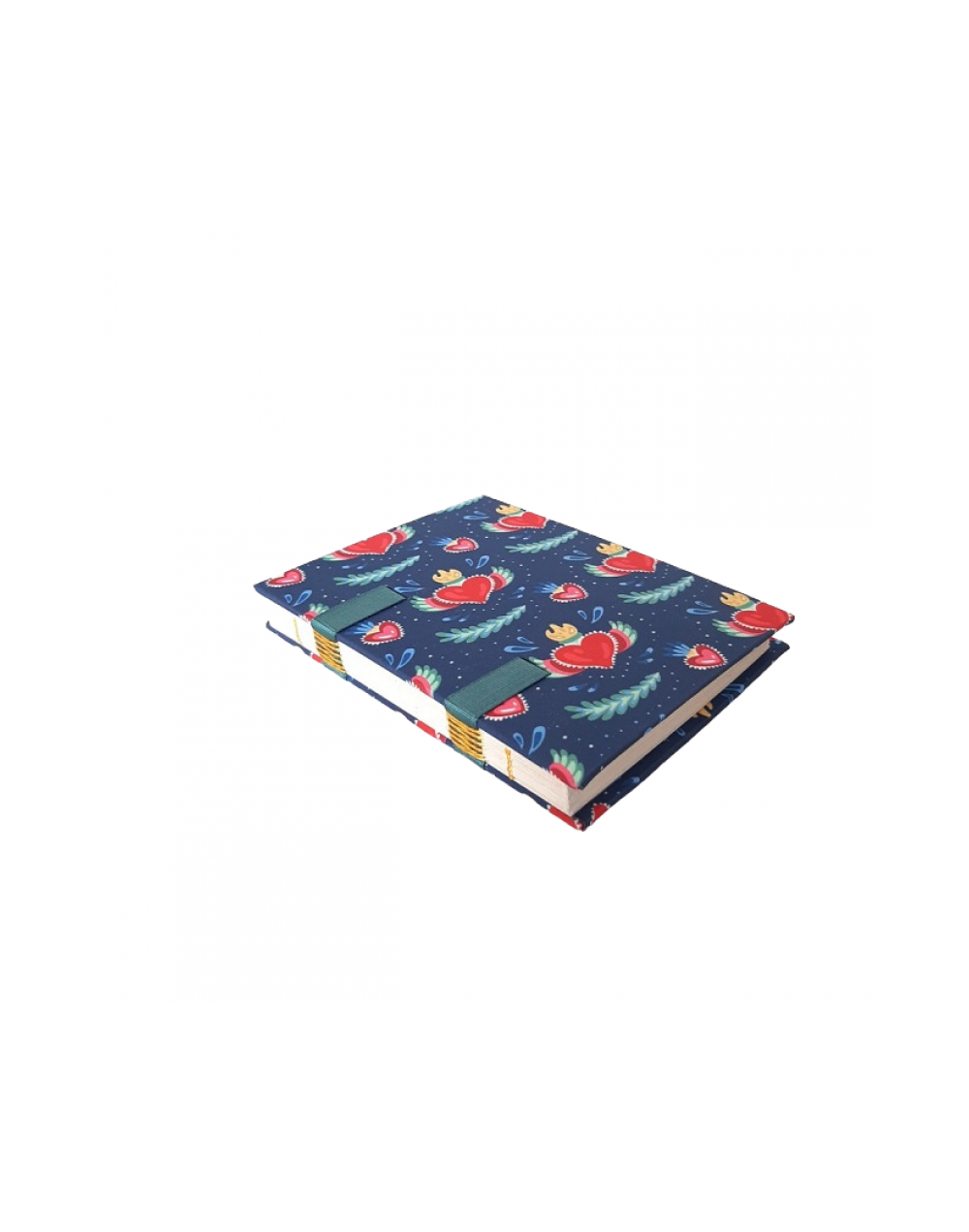 Libreta copta con tapa en tela pequeña