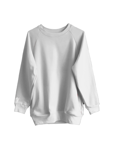 Buzo oversize unisex blanco