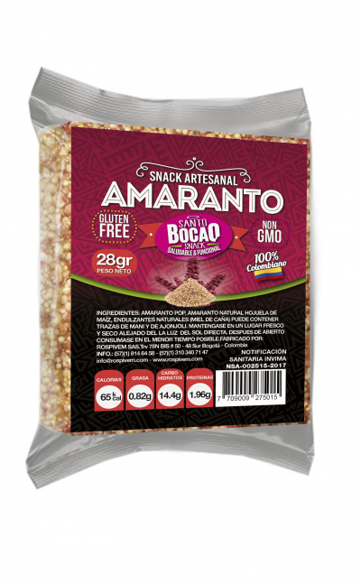 Snack Artesanal Amaranto Paquete x 12 Und.