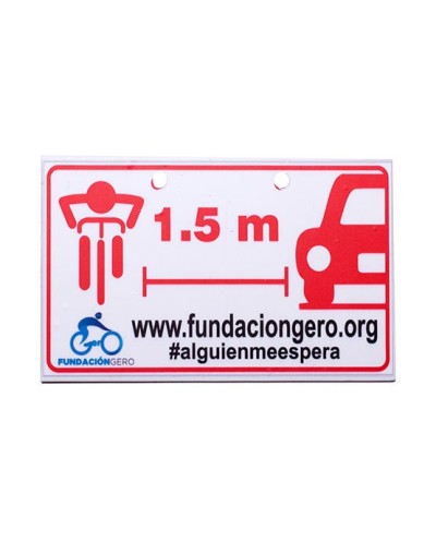 PLACA 15 m PARA BICICLETA