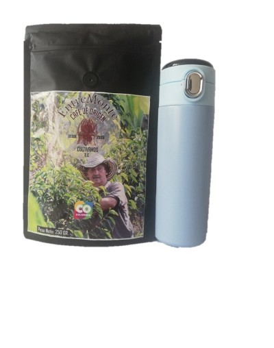 Combo de 12 libra de entremonte café de origen y termo