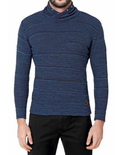 Saco matizado ladrillo cuello alto