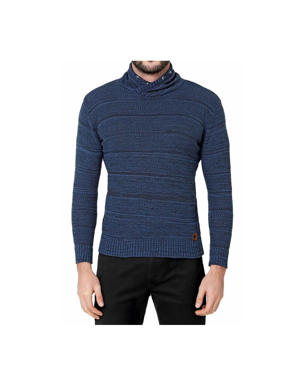 Saco matizado ladrillo cuello alto