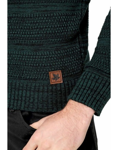 Saco matizado ladrillo cuello alto