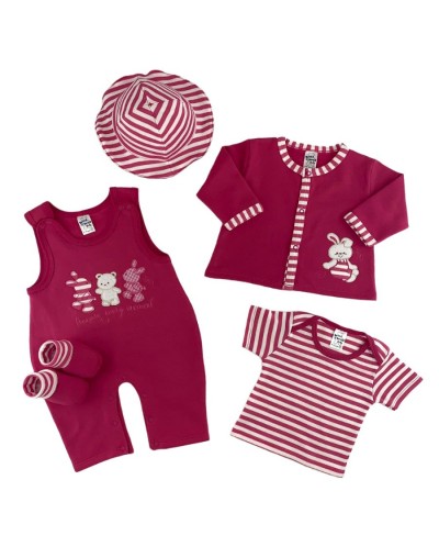 Jumper de 5 piezas fucsia
