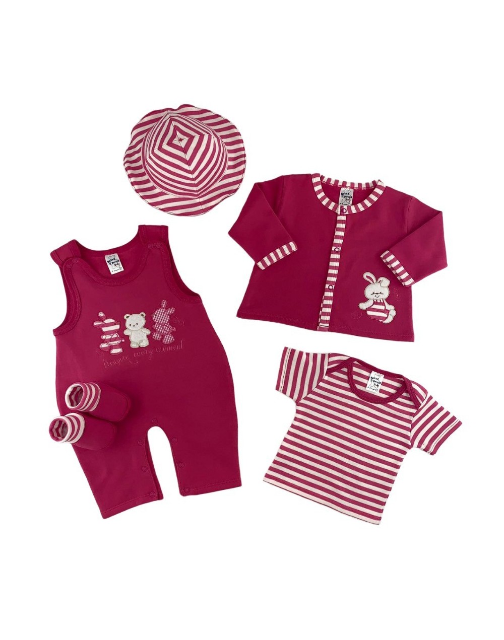 Jumper de 5 piezas fucsia