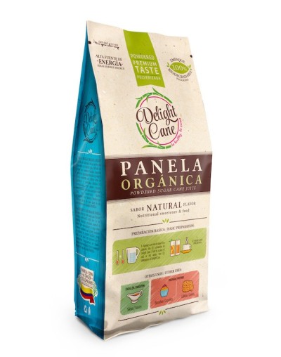 Panela orgánica pulverizada bolsa biodegradable x 1000g