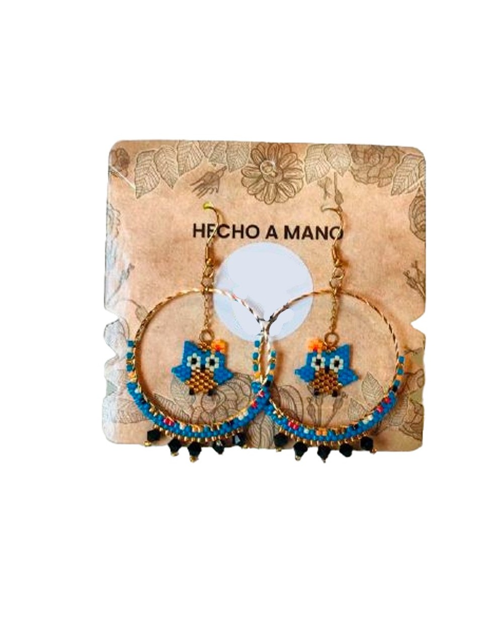 Aretes en aro con miyuki