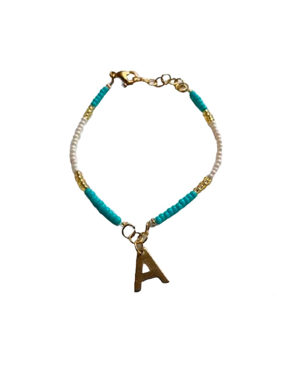 Pulsera con dije inicial del nombre