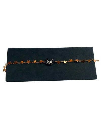 Pulseras en miyuki con cadena en acero