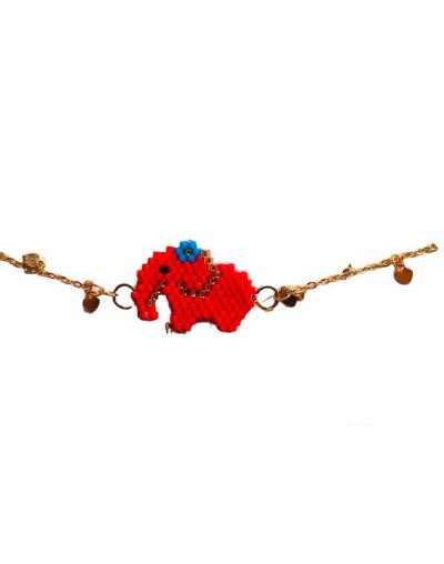 Pulseras en miyuki con cadena en acero
