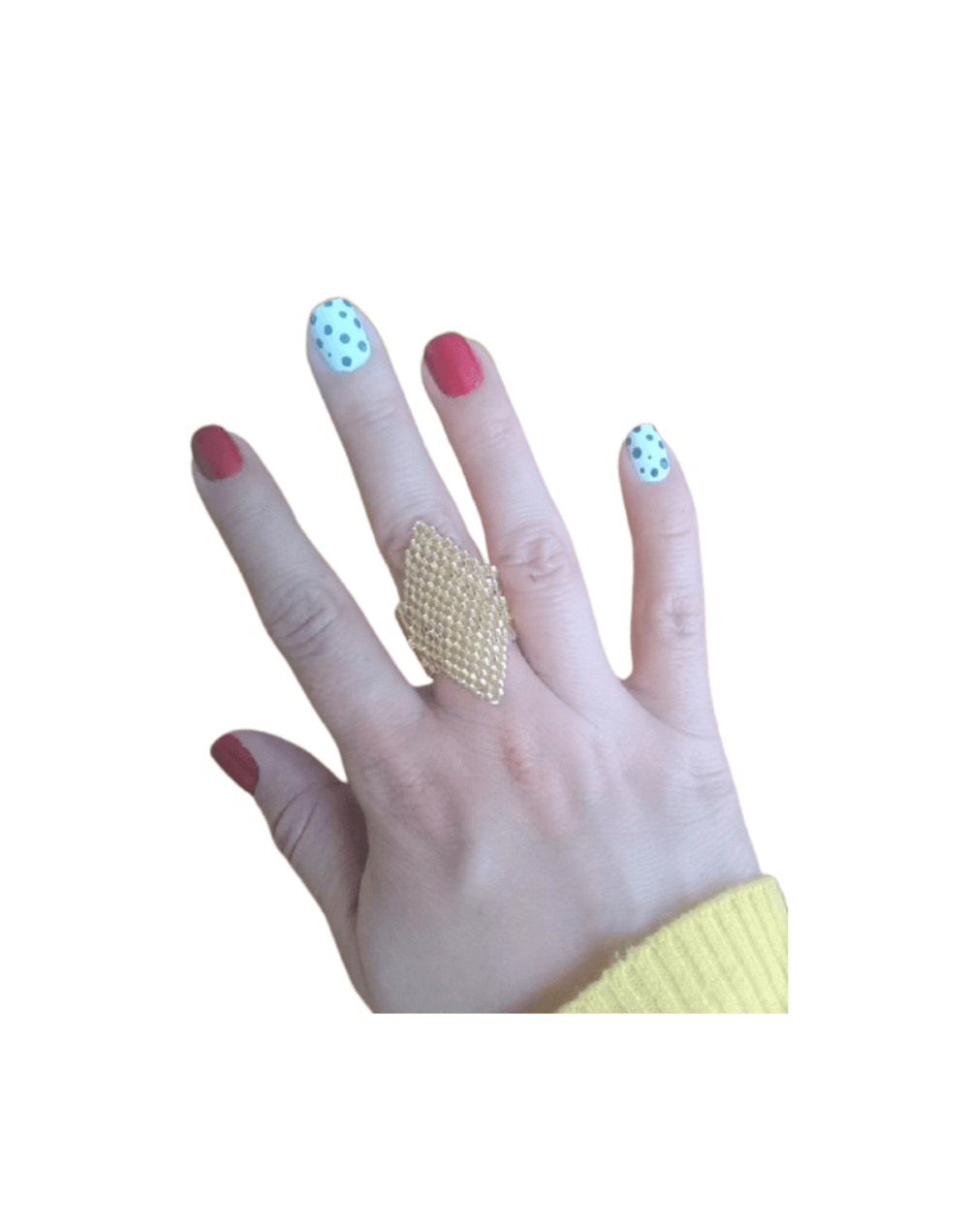 Anillo rombo dorado