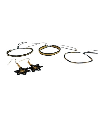 Set de pulseras con aretes