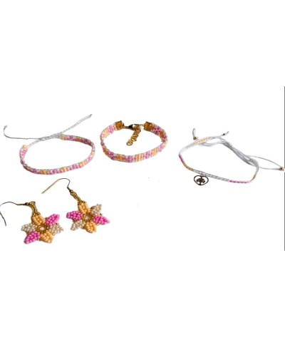 Set de pulseras con aretes