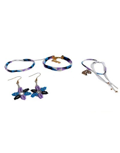Set de pulseras con aretes